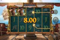 Free spins, scatters, wilds, respins and bets in Pirates of the Mediterranean Remastered