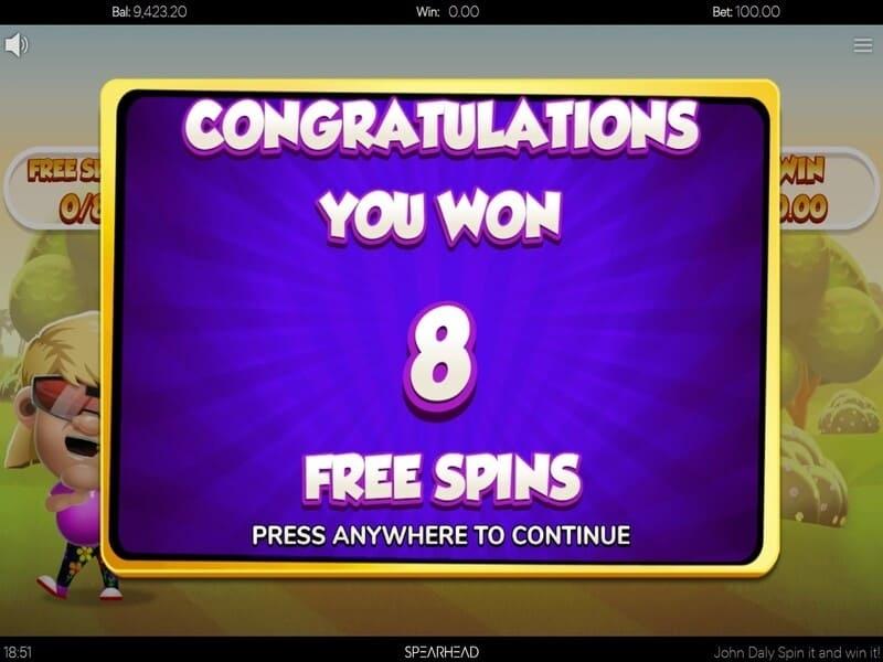 Estrategias en John Daly Spin It And Win It